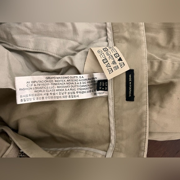 Massimo Dutti Classic Kaki Tan Slacks, Size 4 - Picture 6 of 6